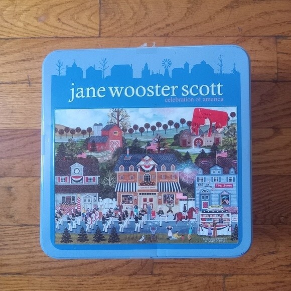Jane Wooster Scott 1000 Pc Puzzle in Tin Box - Celebration of America - Picture 3 of 3